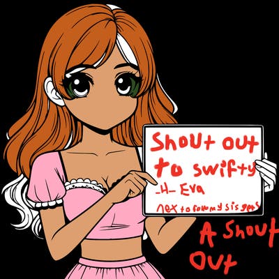 realistic pretty girl holding blank sign