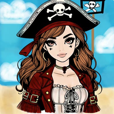 realistic pirate girl