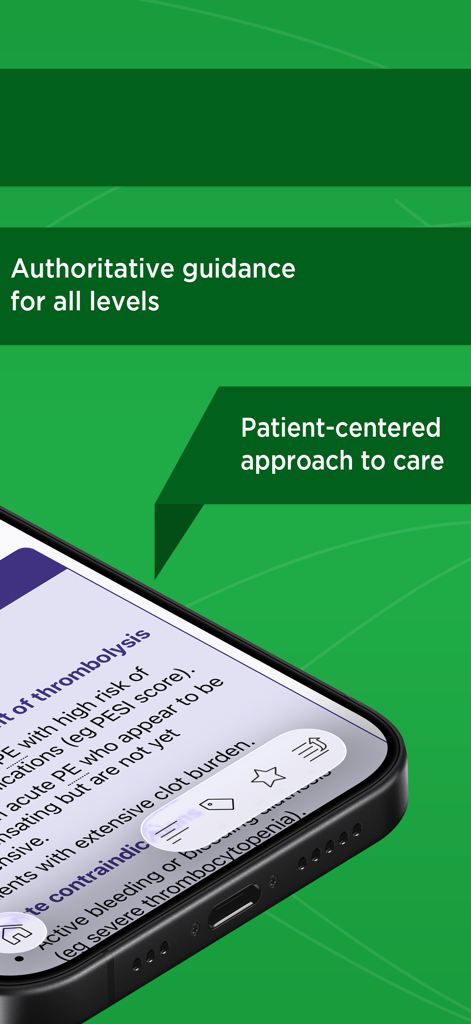 Oxford Handbook Clinical Med - 권위 있는 지침 및 환자 중심 접근 방식을 보여주는 옥스퍼드 임상 의학 핸드북 앱 화면