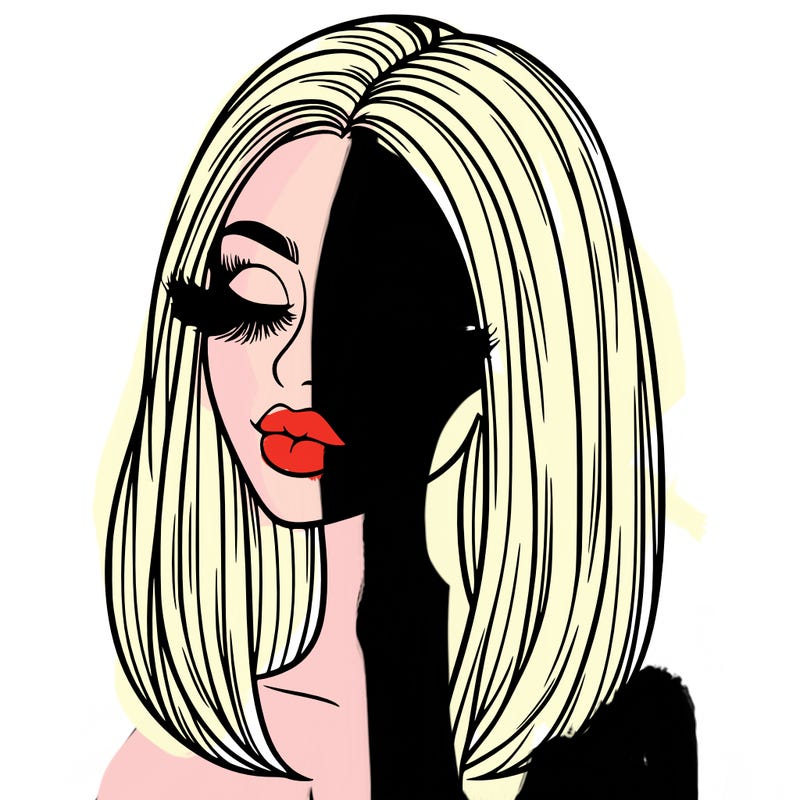 realistic girl with lashes