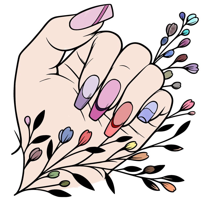 nails with french tip