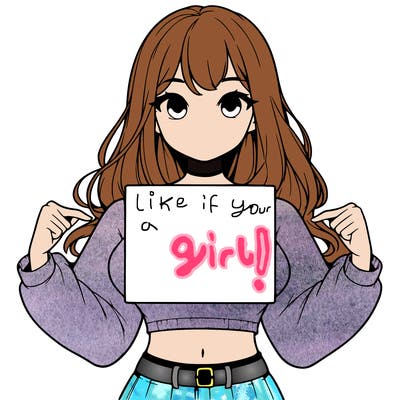 girl holding a blank sign in a long sleeve crop top