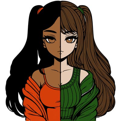 realistic girl split