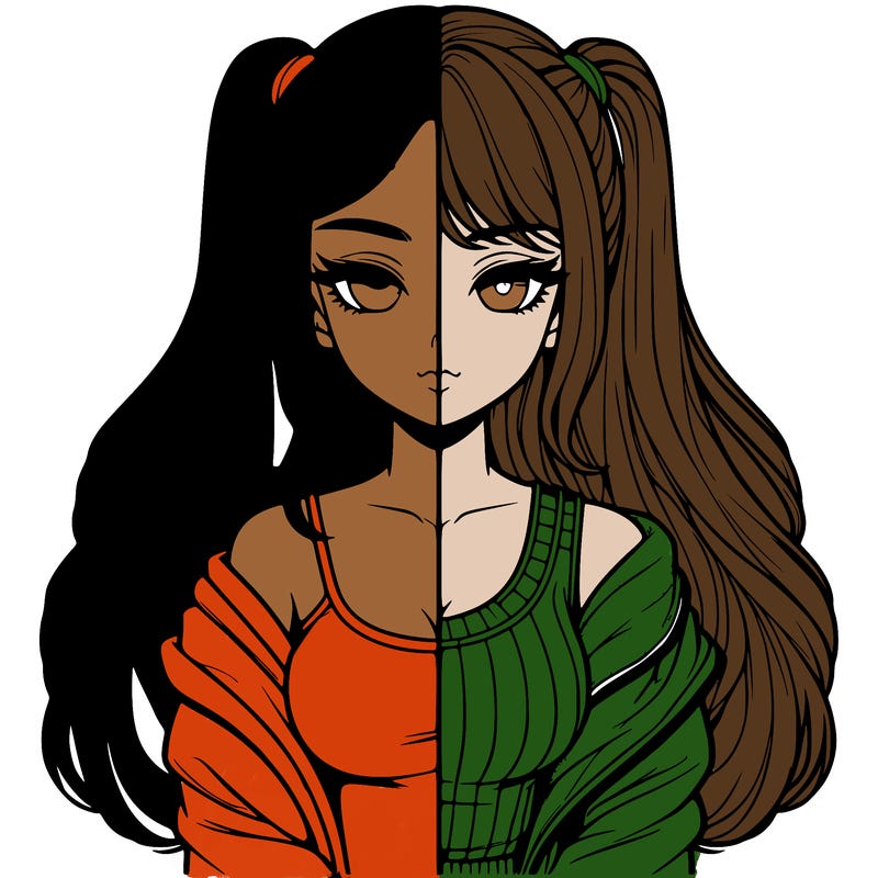 realistic girl split