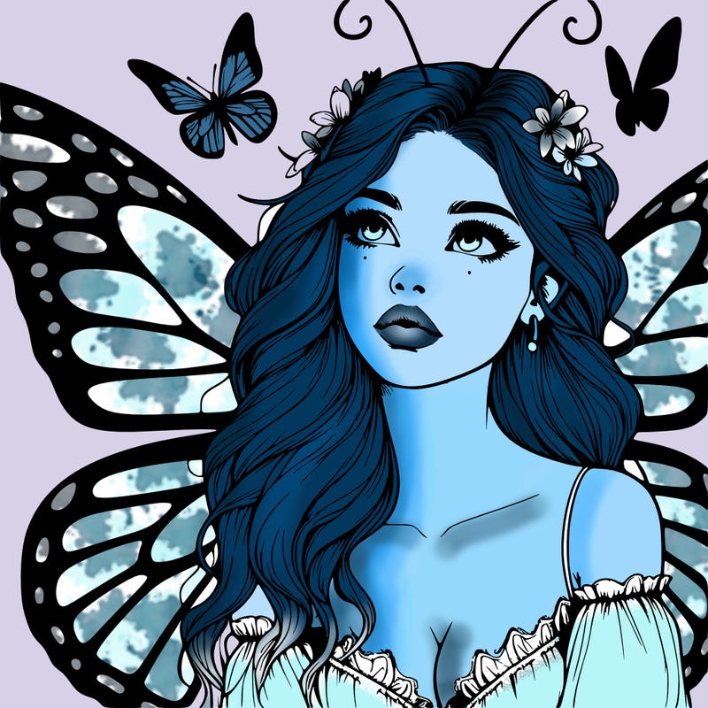 butterfly fairy realistic girl