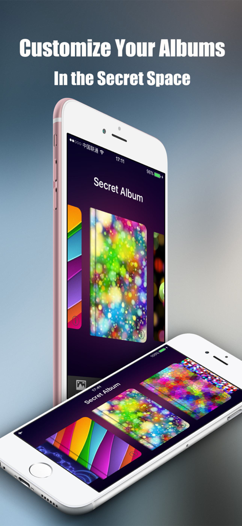 Customizable secret photo albums in the Privault app secret space