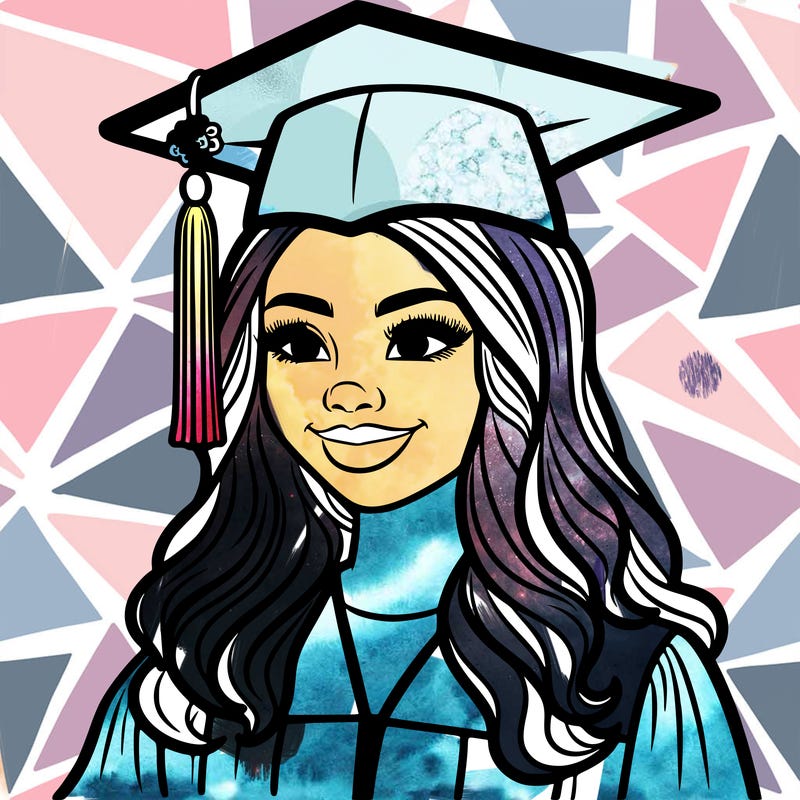 latina woman who is graduated