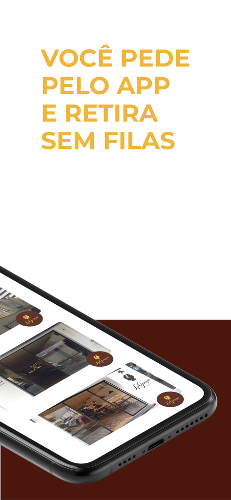 La Guapa Empanadas - Pantalla de smartphone que muestra la función de la aplicación La Guapa Empanadas para pedir y saltarse la fila para recoger.