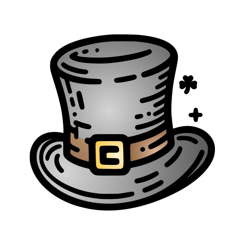 st patrick hat with thin lines