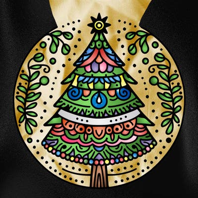 mandala sapin de noel
