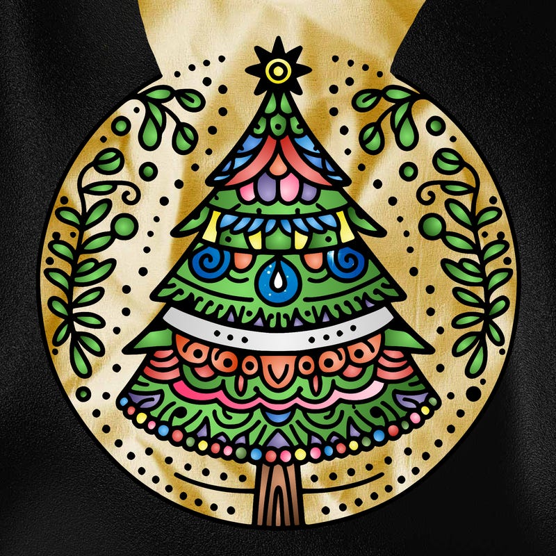 mandala sapin de noel