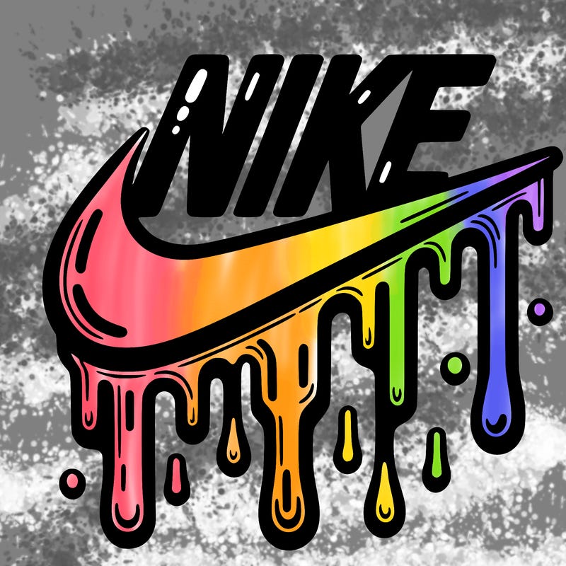 dripping nike logo