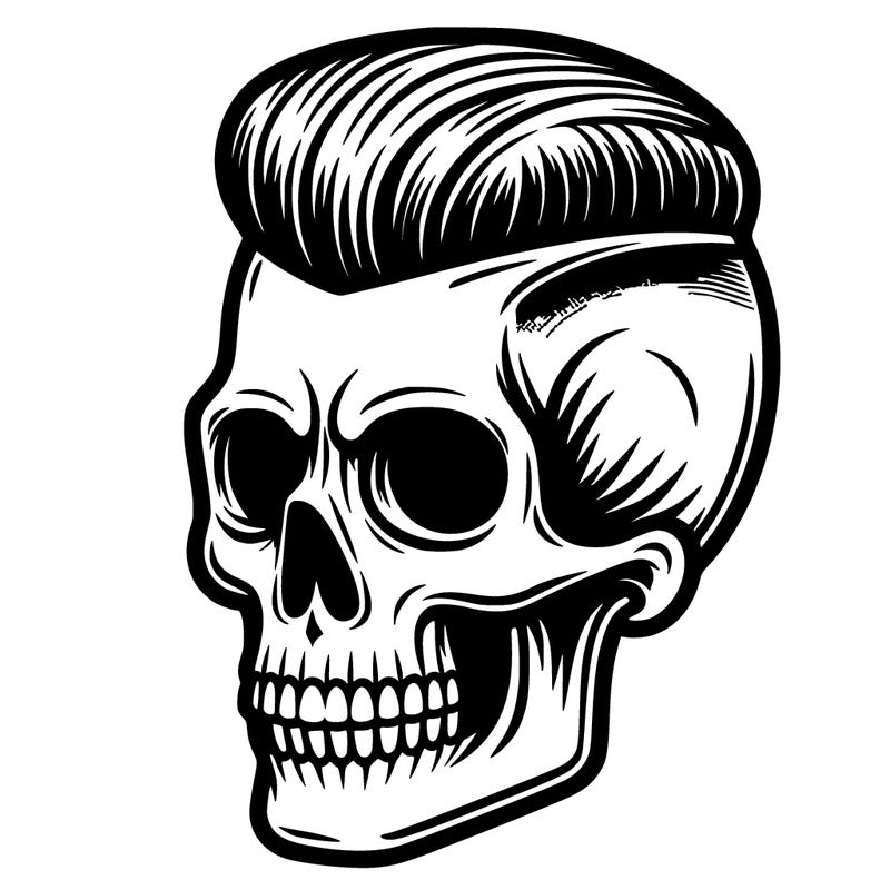 skull face with undercut