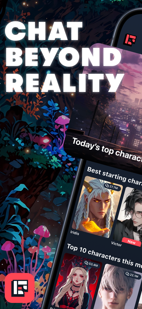 Carter Chat: Viral AI Chat App - Carter Chat app interface displaying anime characters and roleplay options.