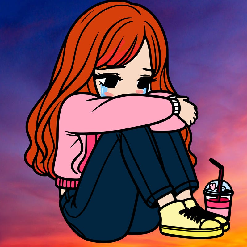 a girl  after a breakup