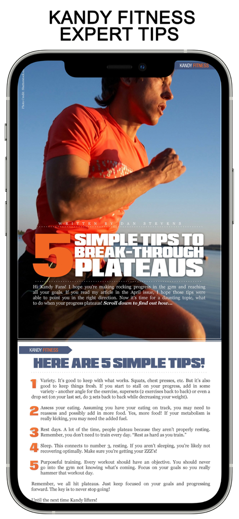 KANDY Magazine: Photo Stories - Kandy Magazine fitness article featuring five tips to break through workout plateaus