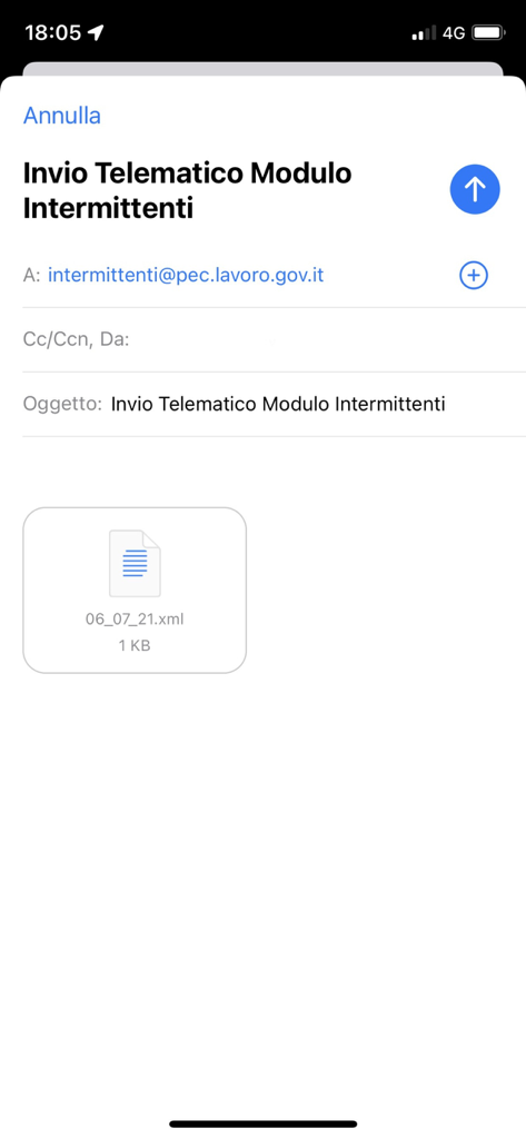 Interface for sending intermittent labor reports via email with XML attachment