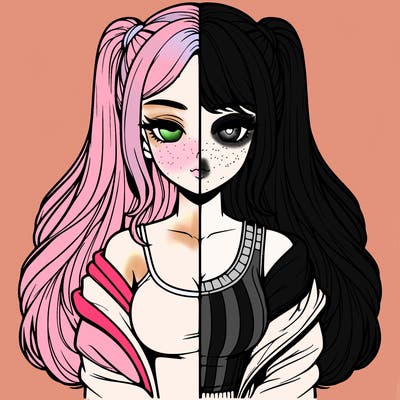 realistic girl split