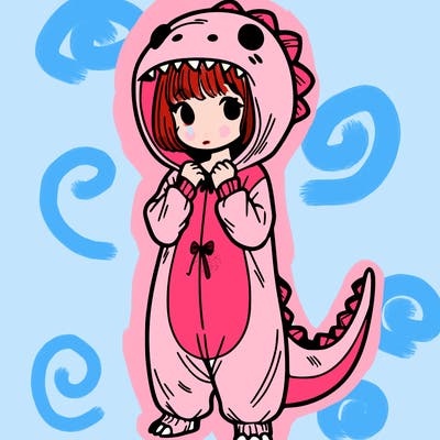 dino onesies on girl