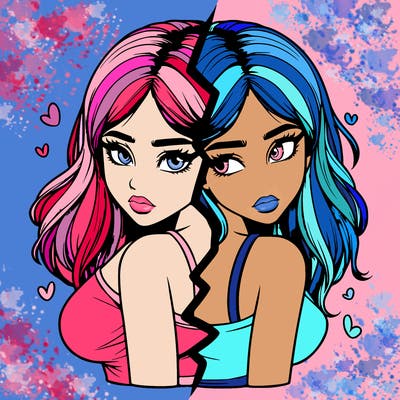 realistic girl split