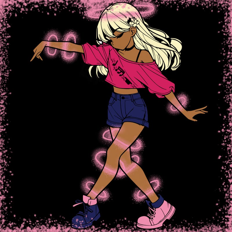 realistic girl danceing