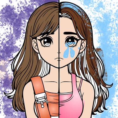 realistic girl split