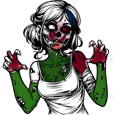 realistic zombie girl
