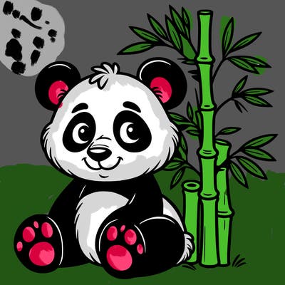 a panda bamboo