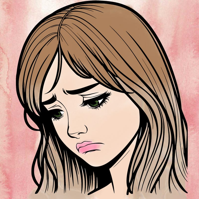 depressed realistic girl crying