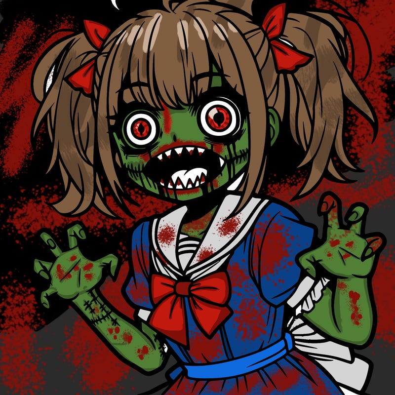 scary anime girl