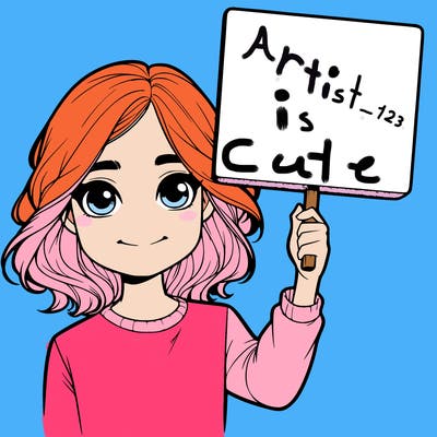 realistic girl holding up a sign