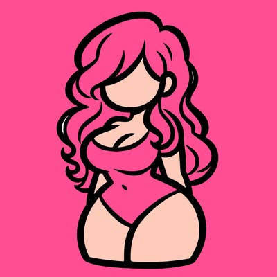 curvy woman with hair