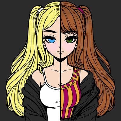 realistic girl split