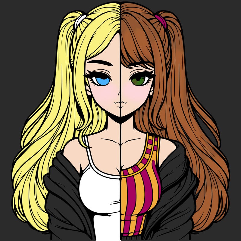 realistic girl split