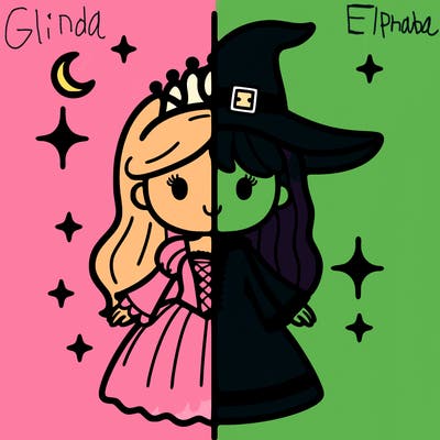 split princess and witch