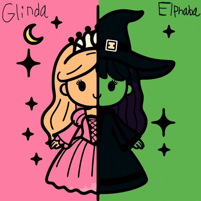 split princess and witch