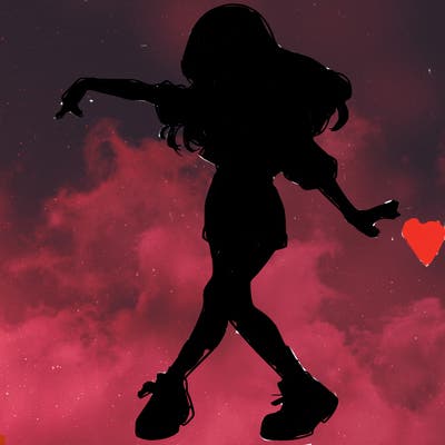 realistic girl danceing