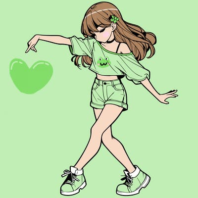 realistic girl danceing