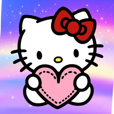 hello kitty with heart
