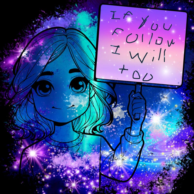 realistic girl holding up a sign