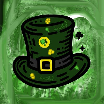 st patrick hat with thin lines