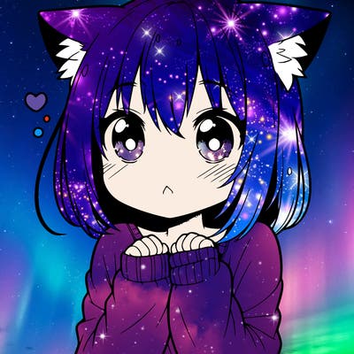 shy anime catgirl