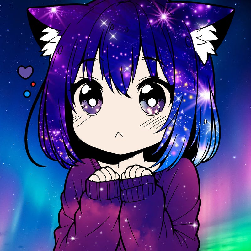 shy anime catgirl