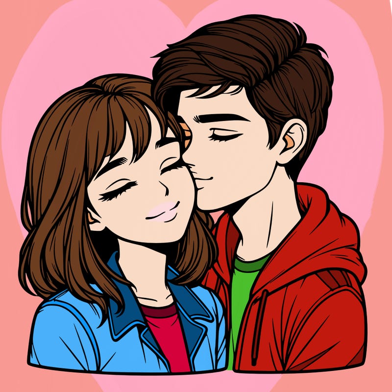 realistic girl and boy  love