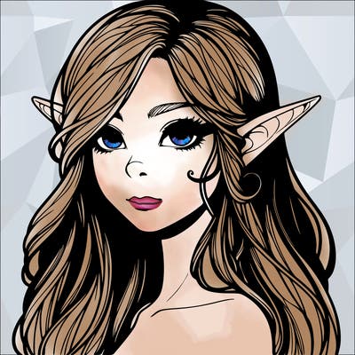 elf girl realistic dark fantasy