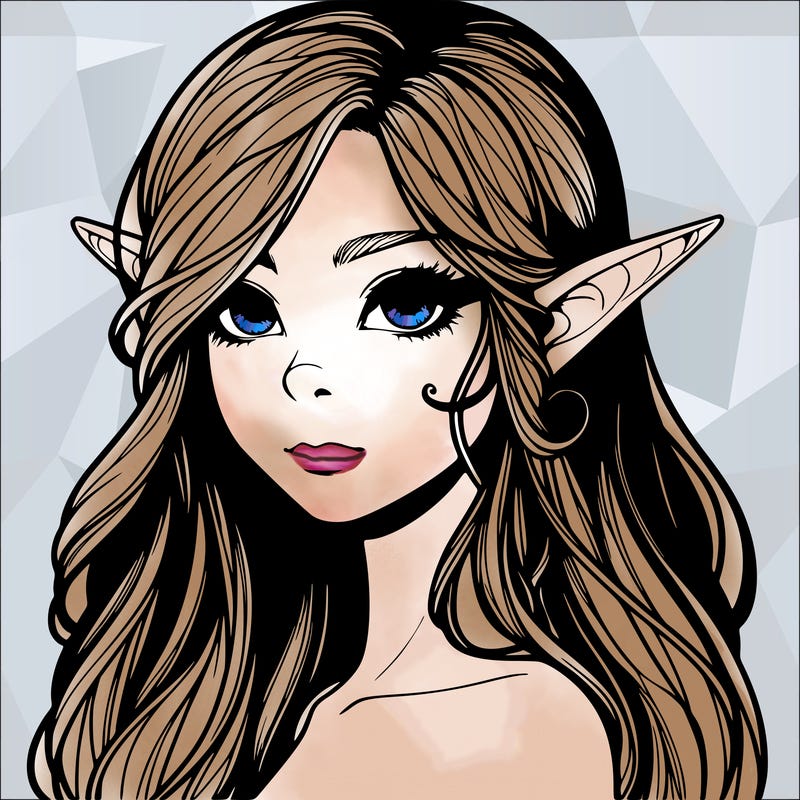 elf girl realistic dark fantasy