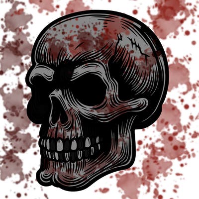 creepy skull scary