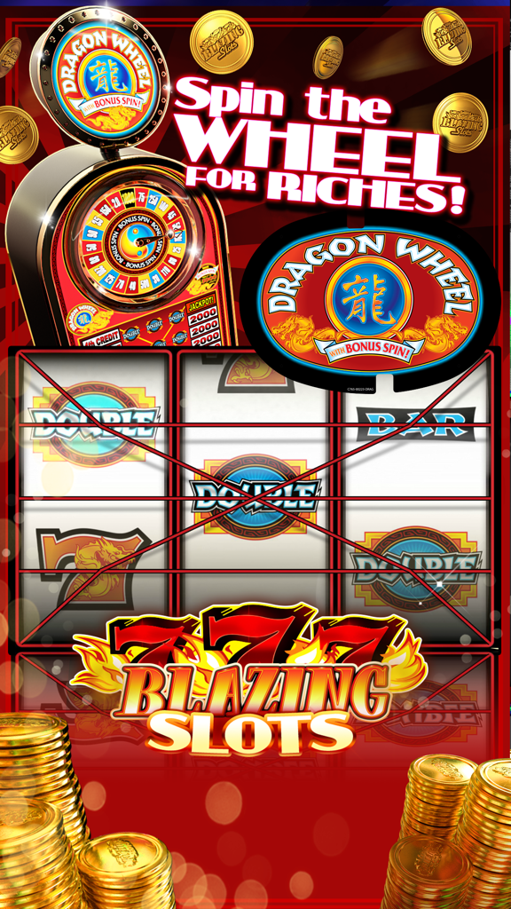 Dragon Wheel bonus feature in Blazing 7s Casino slots game