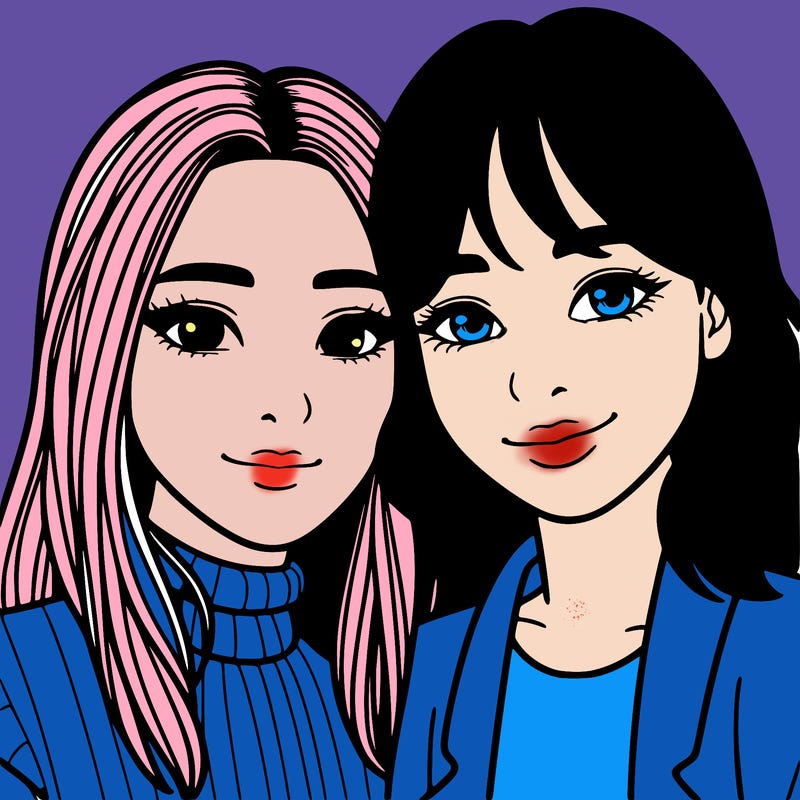 asian woman being in a couple with a latina woman realistic