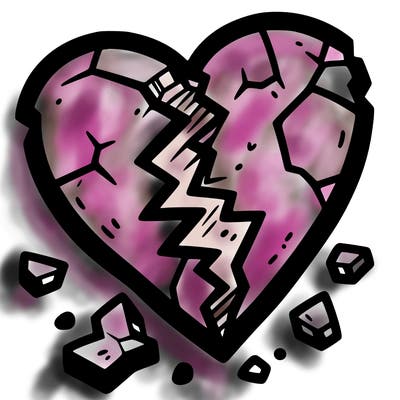 broken to pieces heart